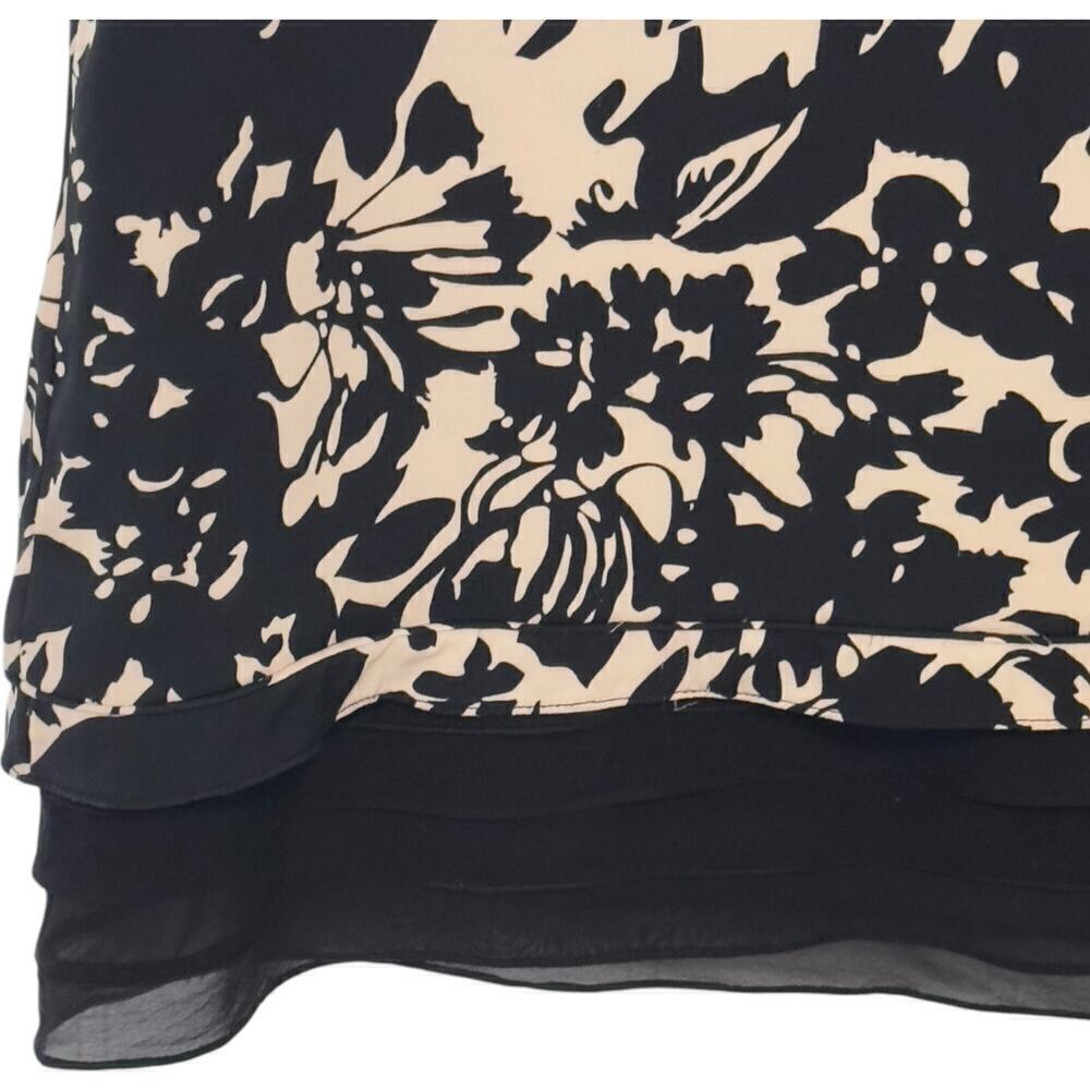 DVF Diane Von Furstenberg 95% Silk Sleeveless Tiered Hem Shift Dress (4) - Picture 6 of 13